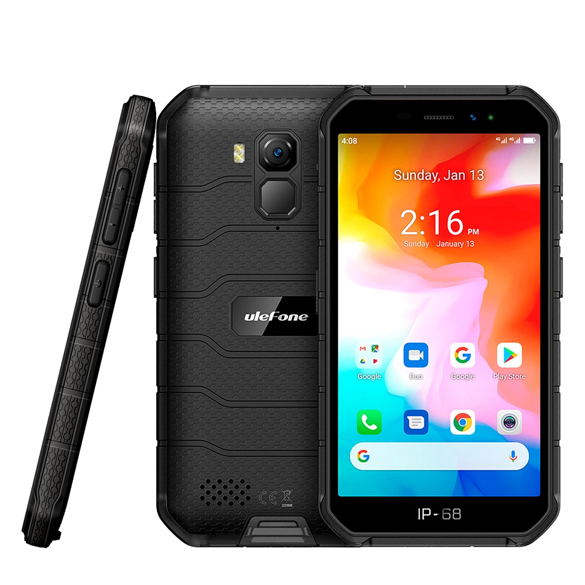 Ulefone stöttålig mobil Armor X7, 4G, IP-68, svart
