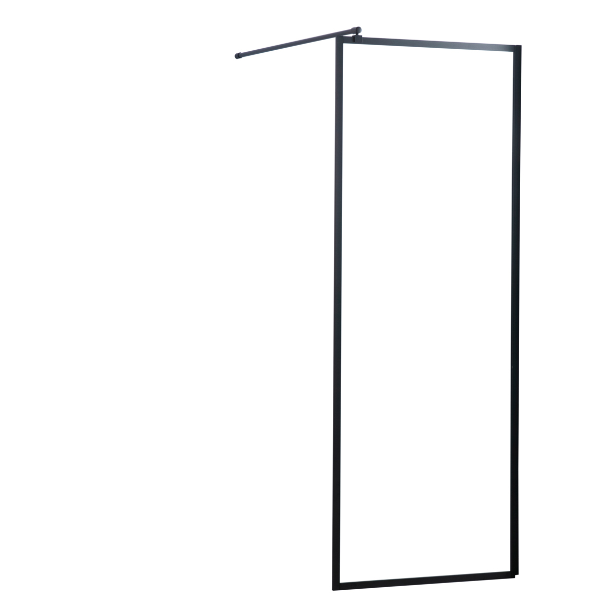 Lykke Douchemuur Comfort 95x195cm, zwart frame