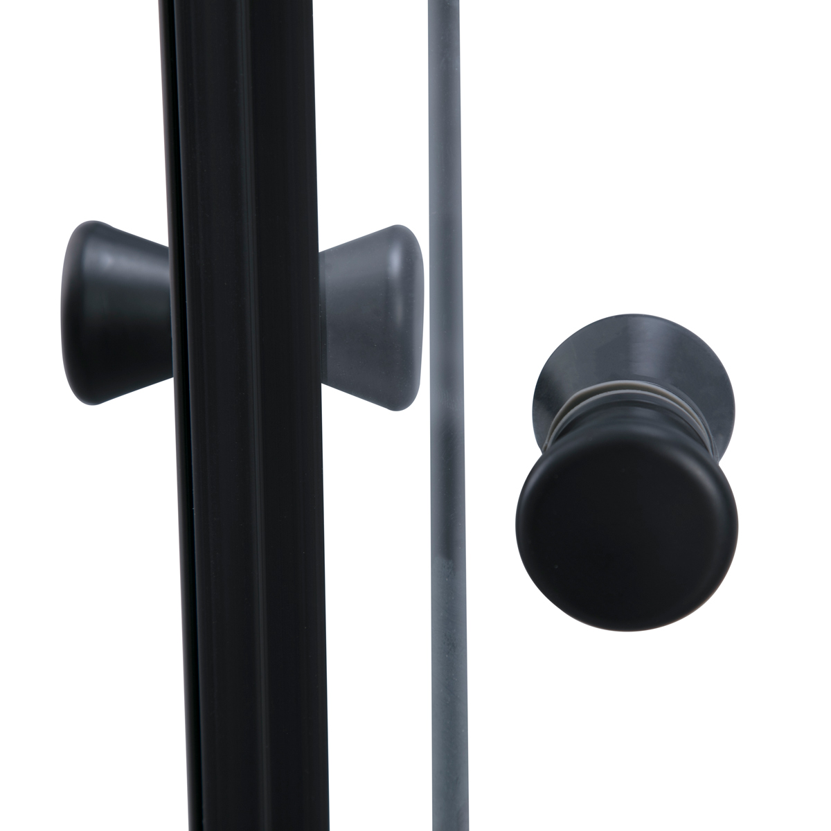 Lykke Coin de Douche Arctic Deluxe 90x90x195cm, cadre noir