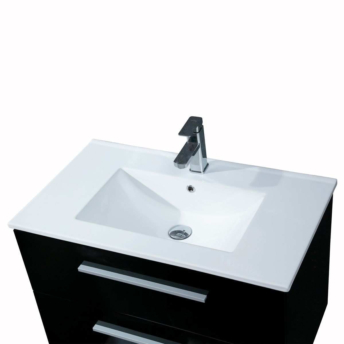 Lykke Waschtisch mit Unterschrank Nordic Original 80x46x50cm, schwarz