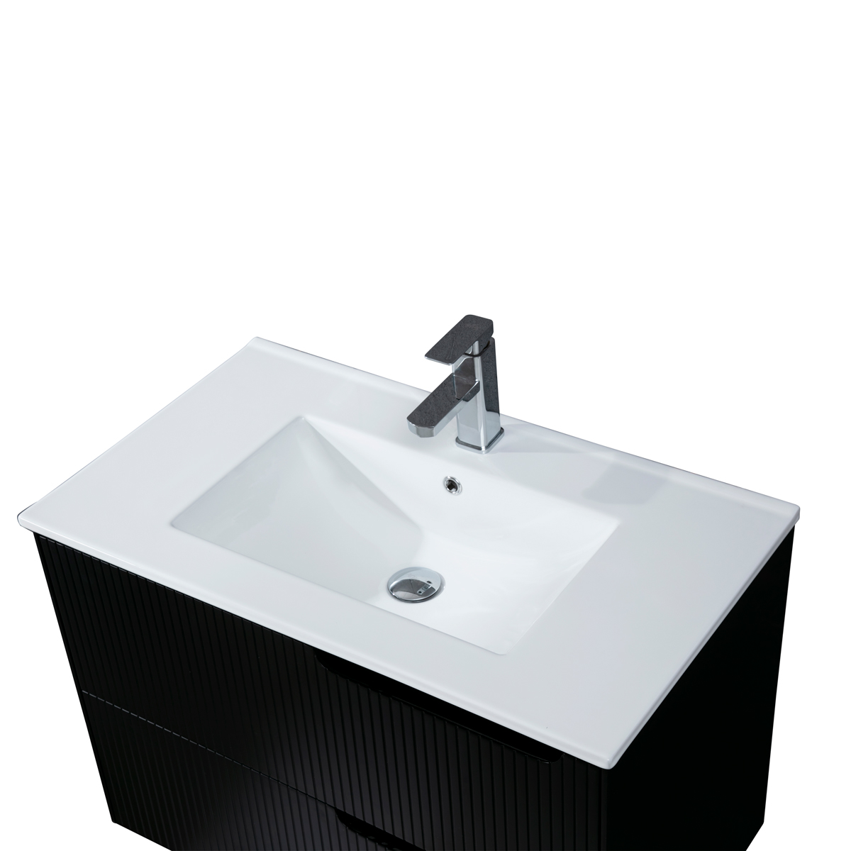 Lykke Izlietnes Skapītis Polar Deluxe 80x46x55cm, melns