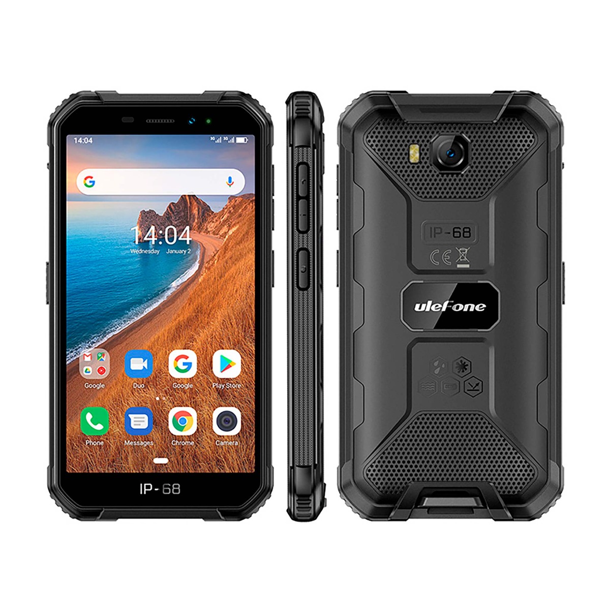 Ulefone stöttålig mobil Armor X6, 3G, IP-68, svart