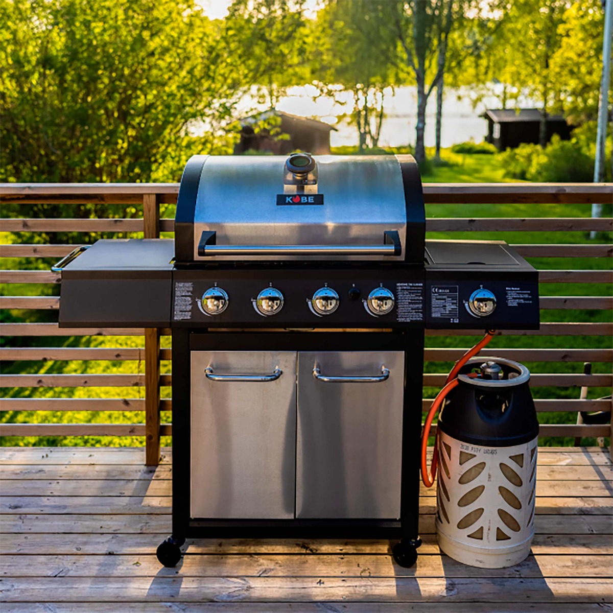 KOBE Gasgrill PRIMA 4+1, 146x121x57cm