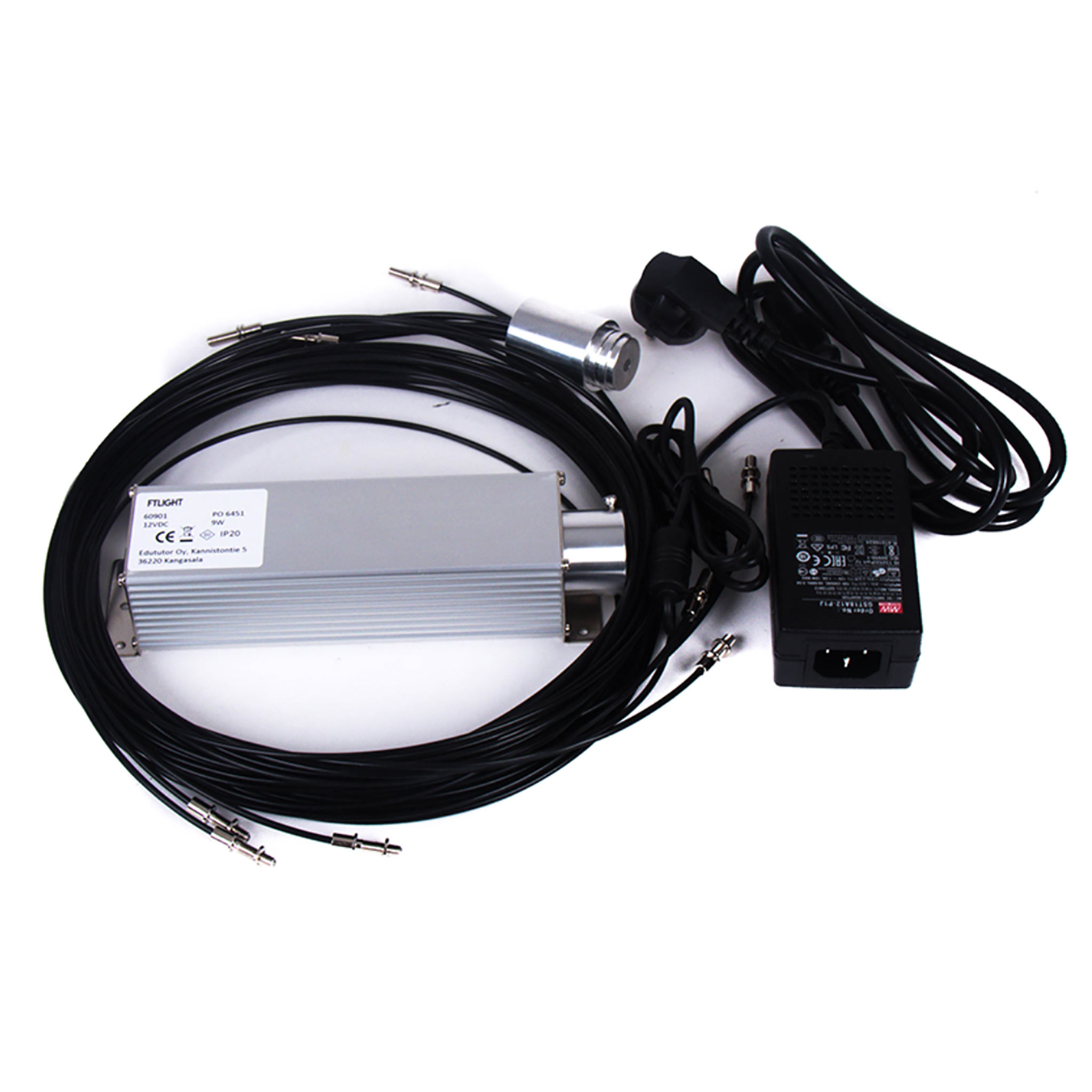 FTLIGHT LED fiberljus PRO 9-delad, ø1.5mm, 3x2m, 3x2.5m, 3x3m