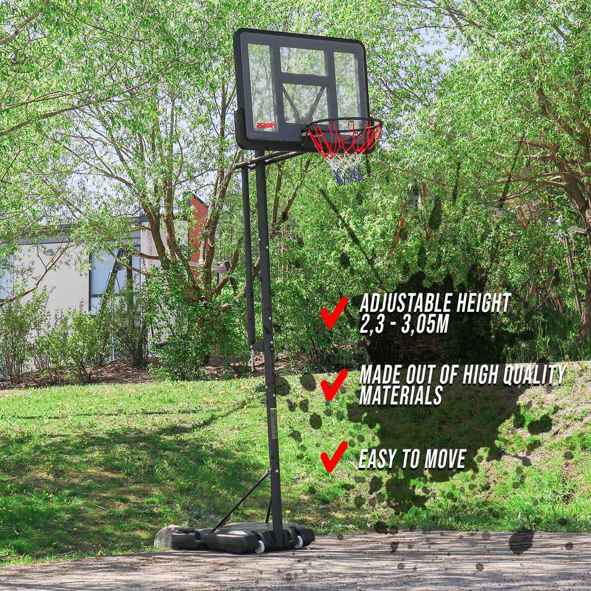 Prosport Basketball Hoop Premium 2,3 - 3,05m