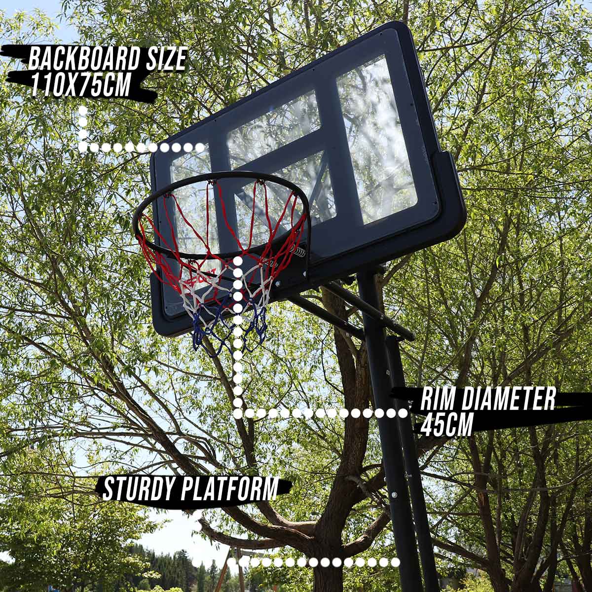 Prosport Basketball Hoop Premium 2,3 - 3,05m