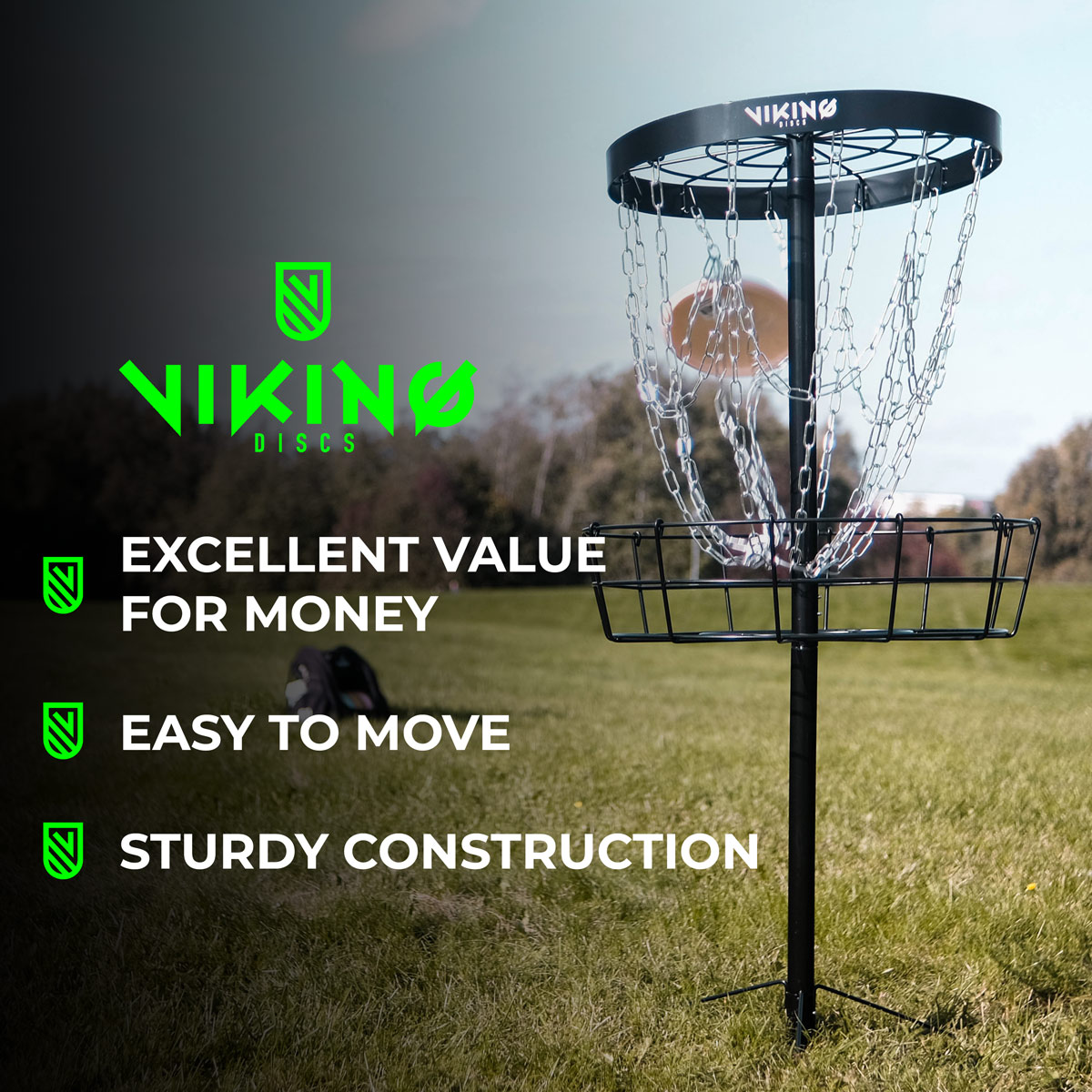 Viking Discs Battle Basket Pro Disc Golf Basket