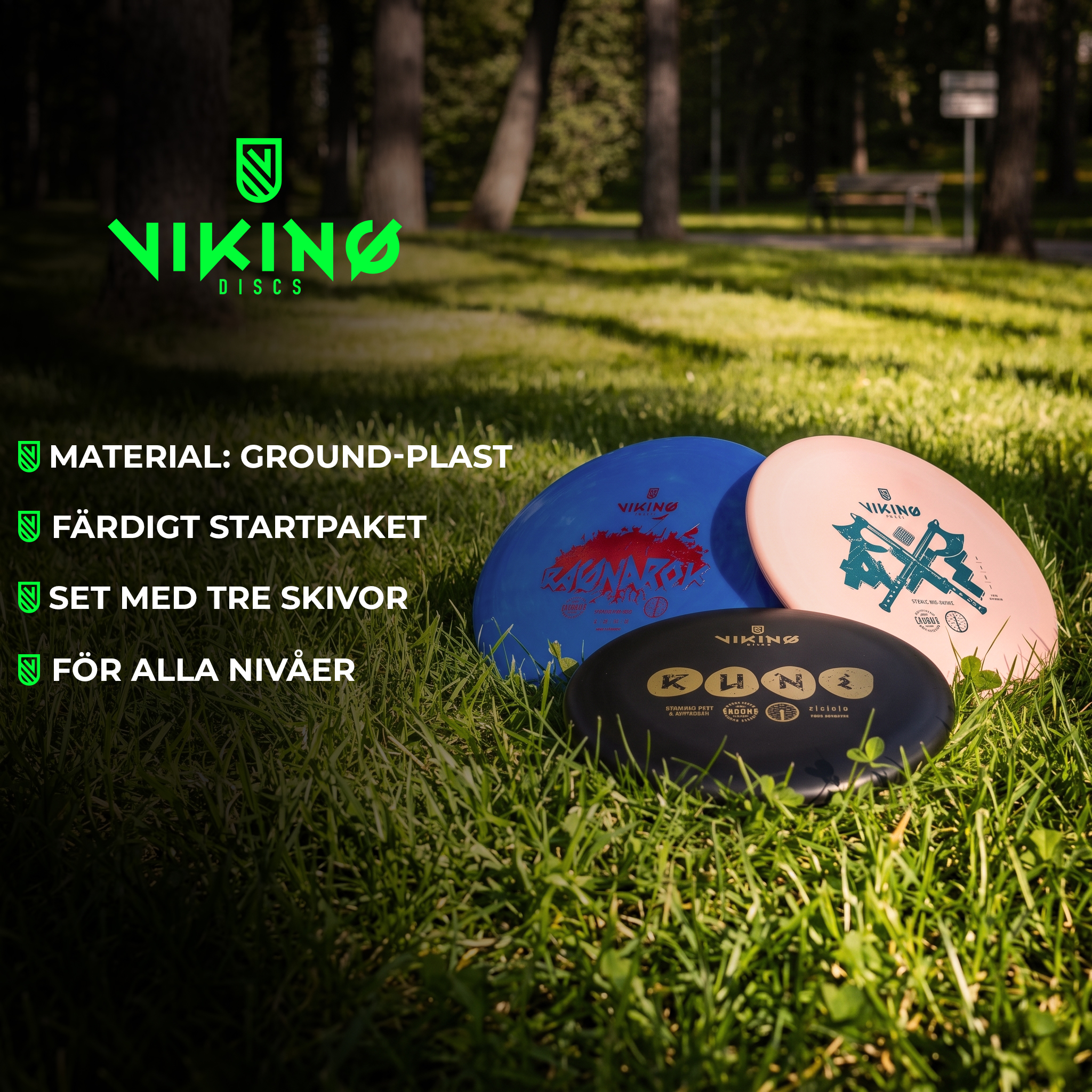 Viking Discs frisbeegolf diskset