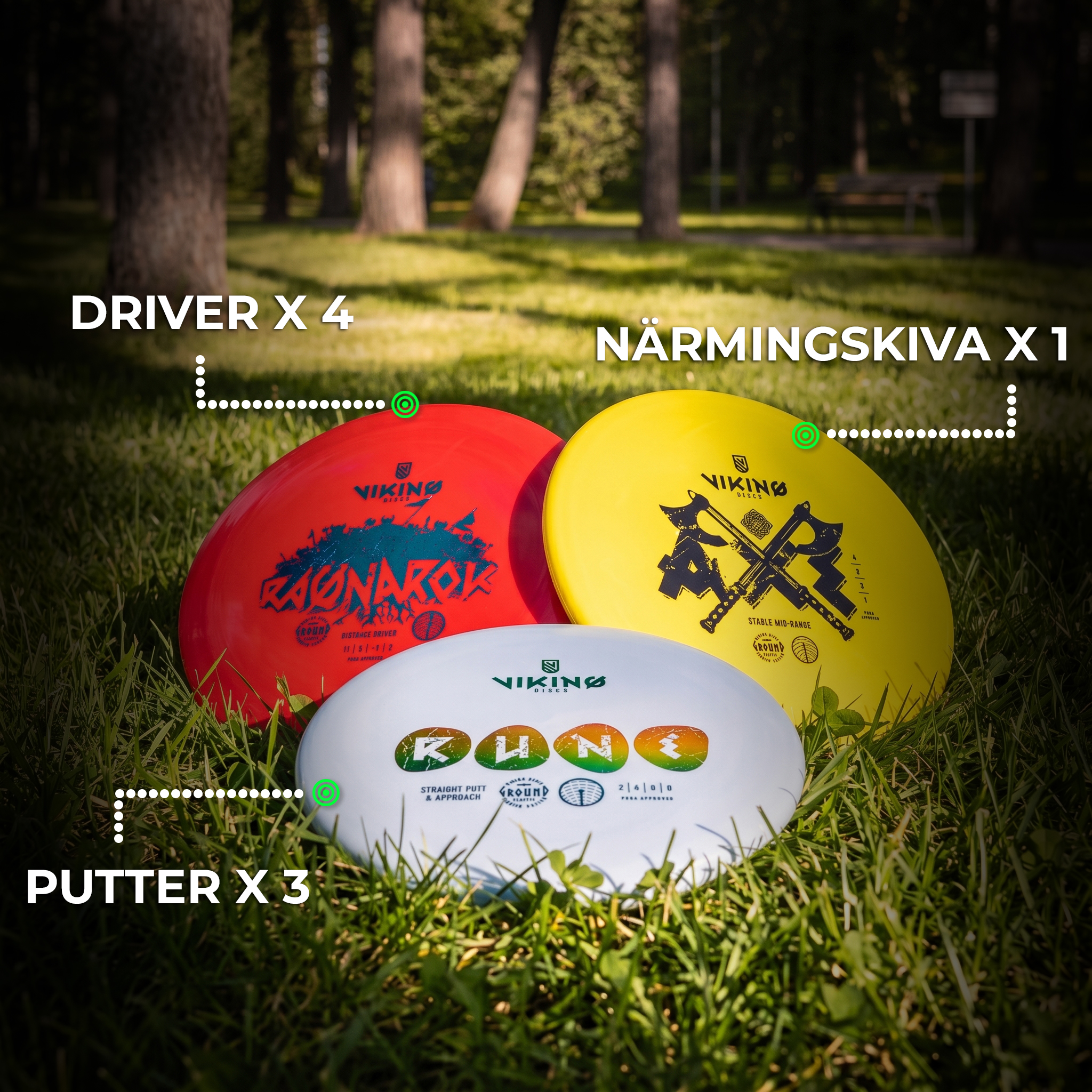 Viking Discs Starter Set, 8 disc set