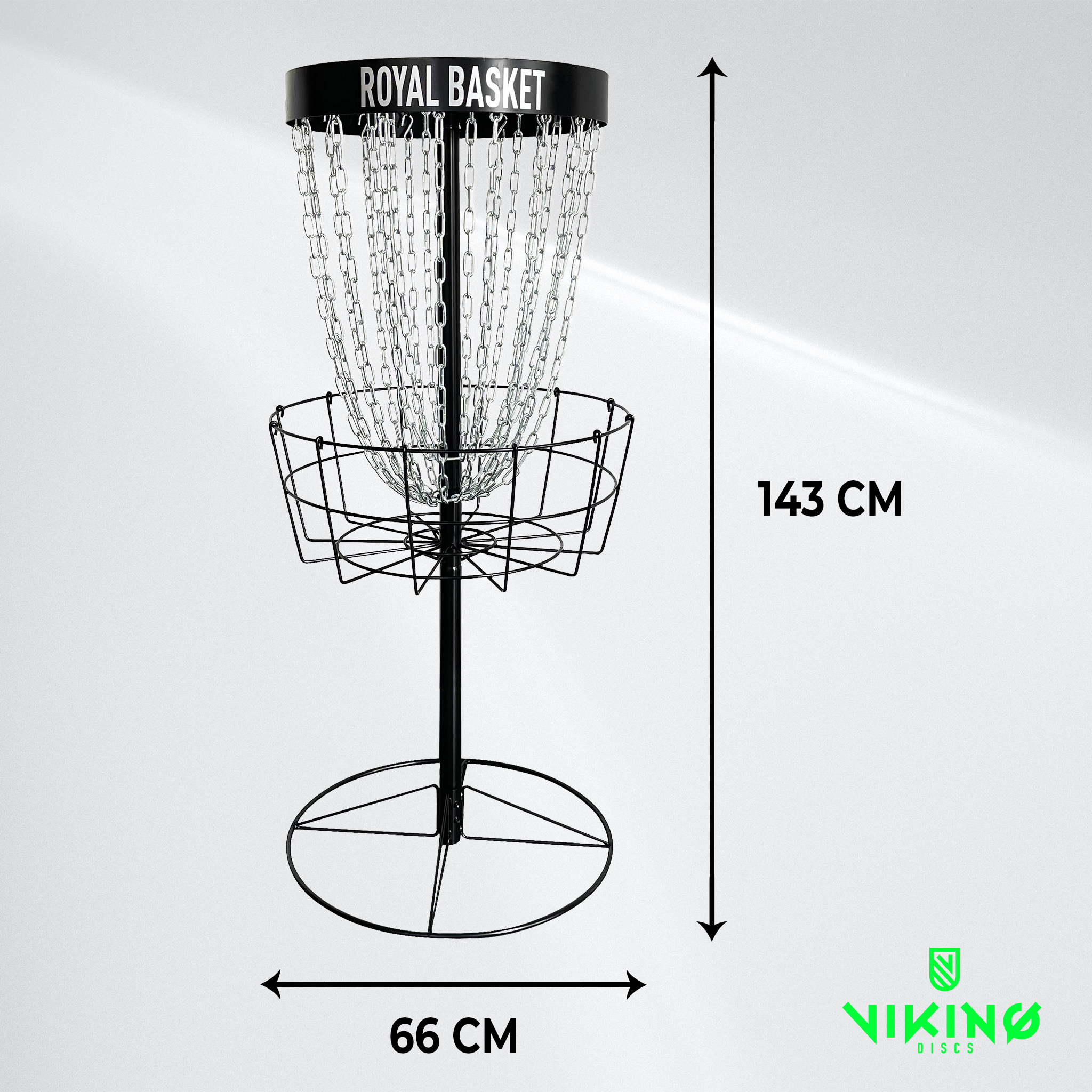 Viking Discs Royal Basket discgolf korg, Black edition