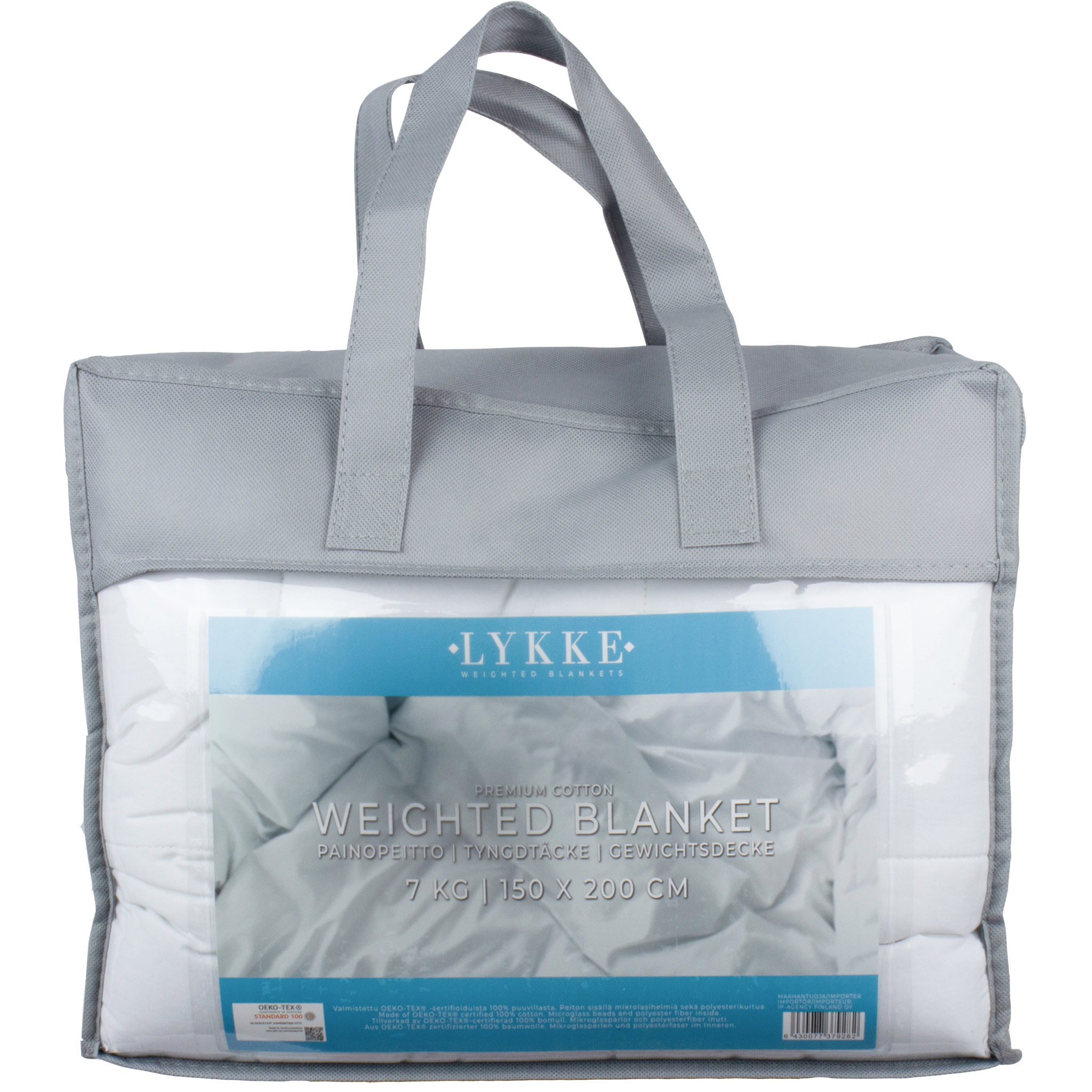 Lykke Gewichtsdecke, 150x200cm, 7kg, Baumwolle
