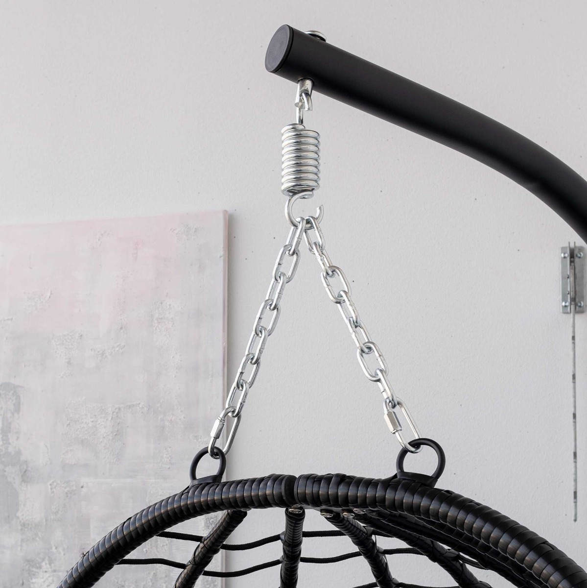 Lykke Hanging Egg Chair, black