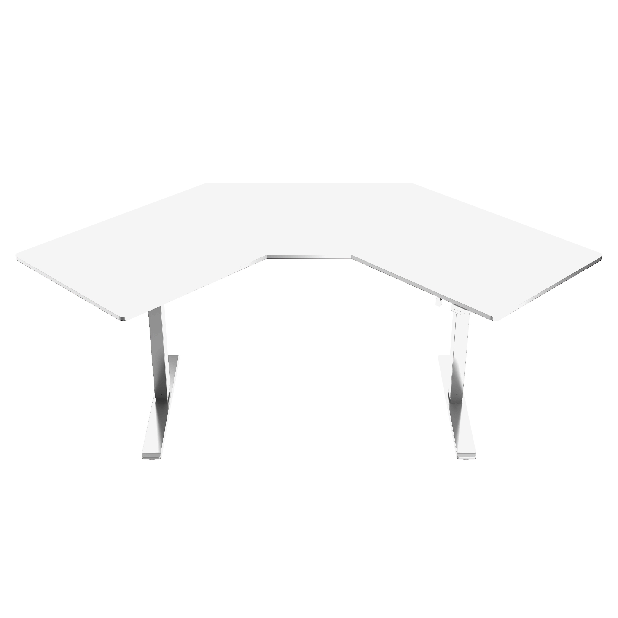 Lykke Nurgaga reguleeritav laud M100, valge