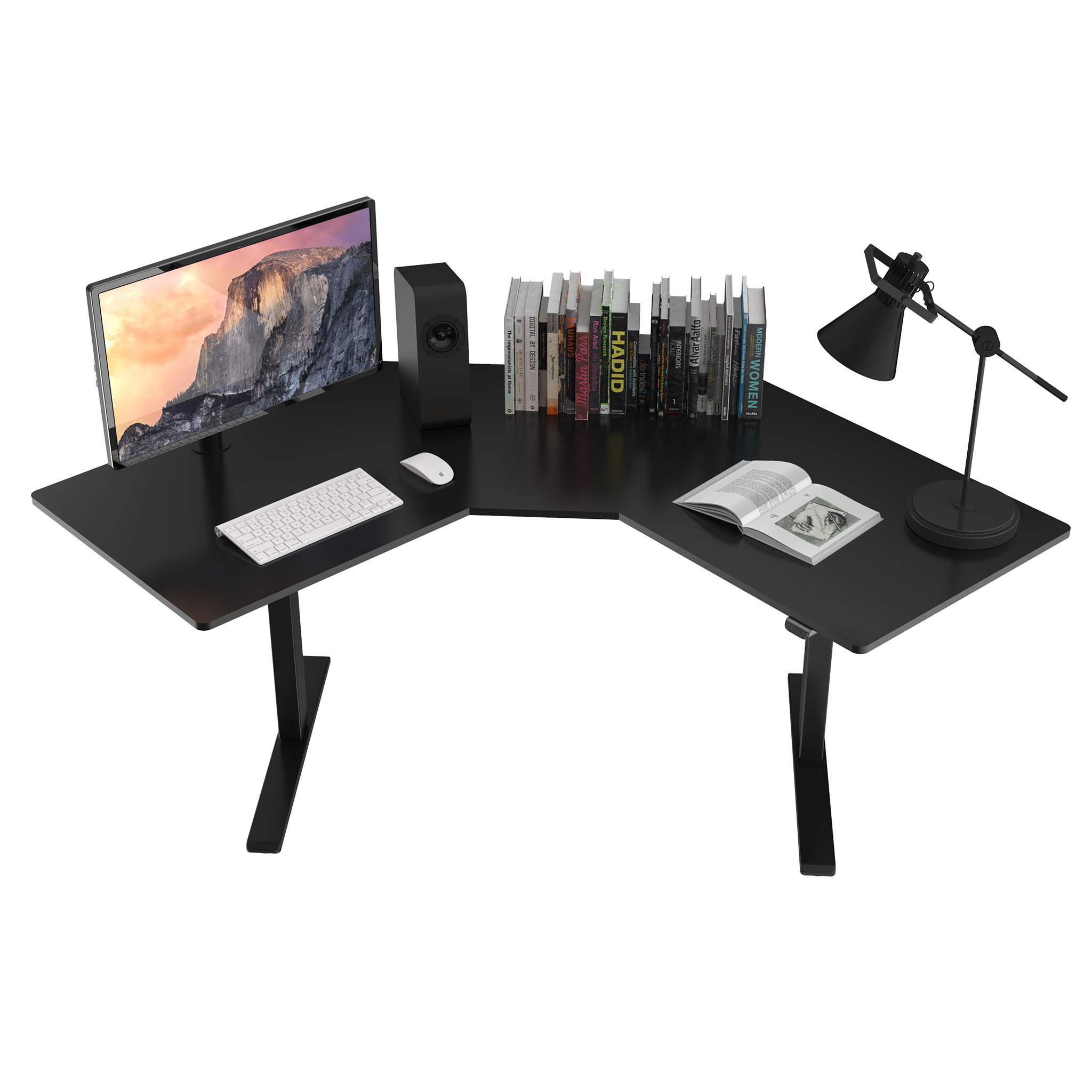 Lykke Corner Electric Standing Desk M100 Black