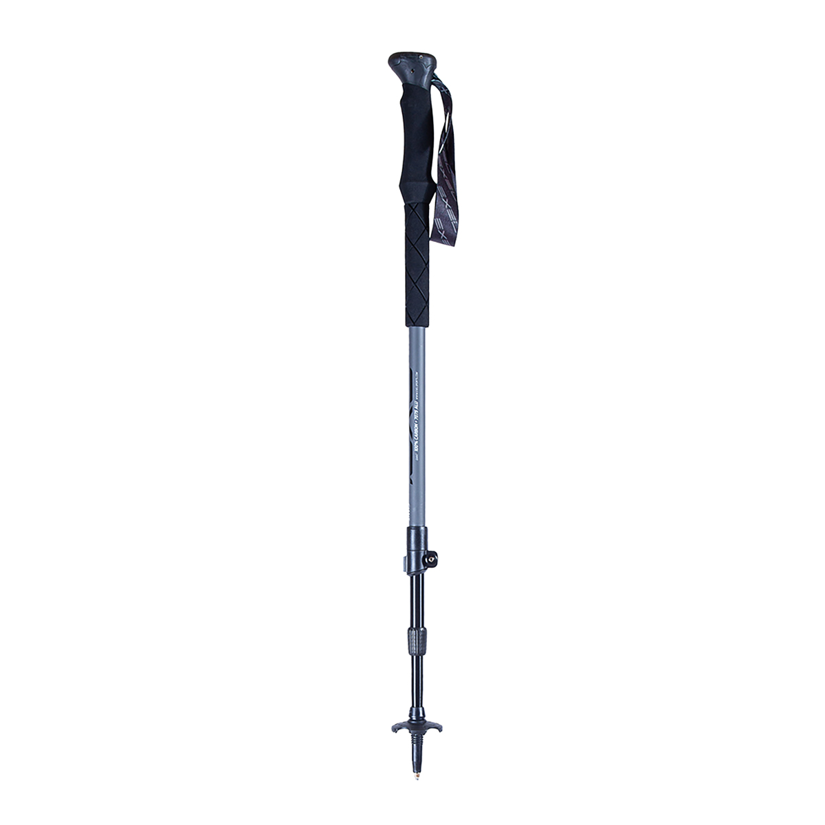 Exel Giant Vandringsstav, Grafitgrå / Svart, Antishock, 100-135cm