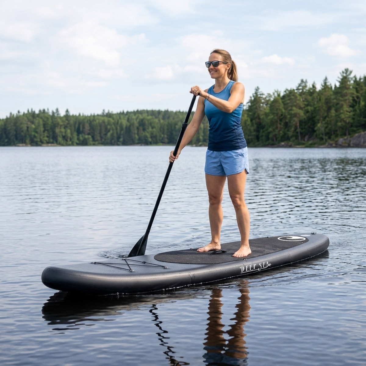 Deep Sea SUP irklentės rinkinys Pro (300cm), juoda