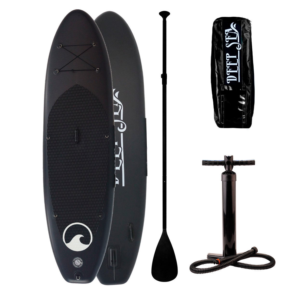 Zestaw Pro Deep Sea Deska SUP (300cm), czarny