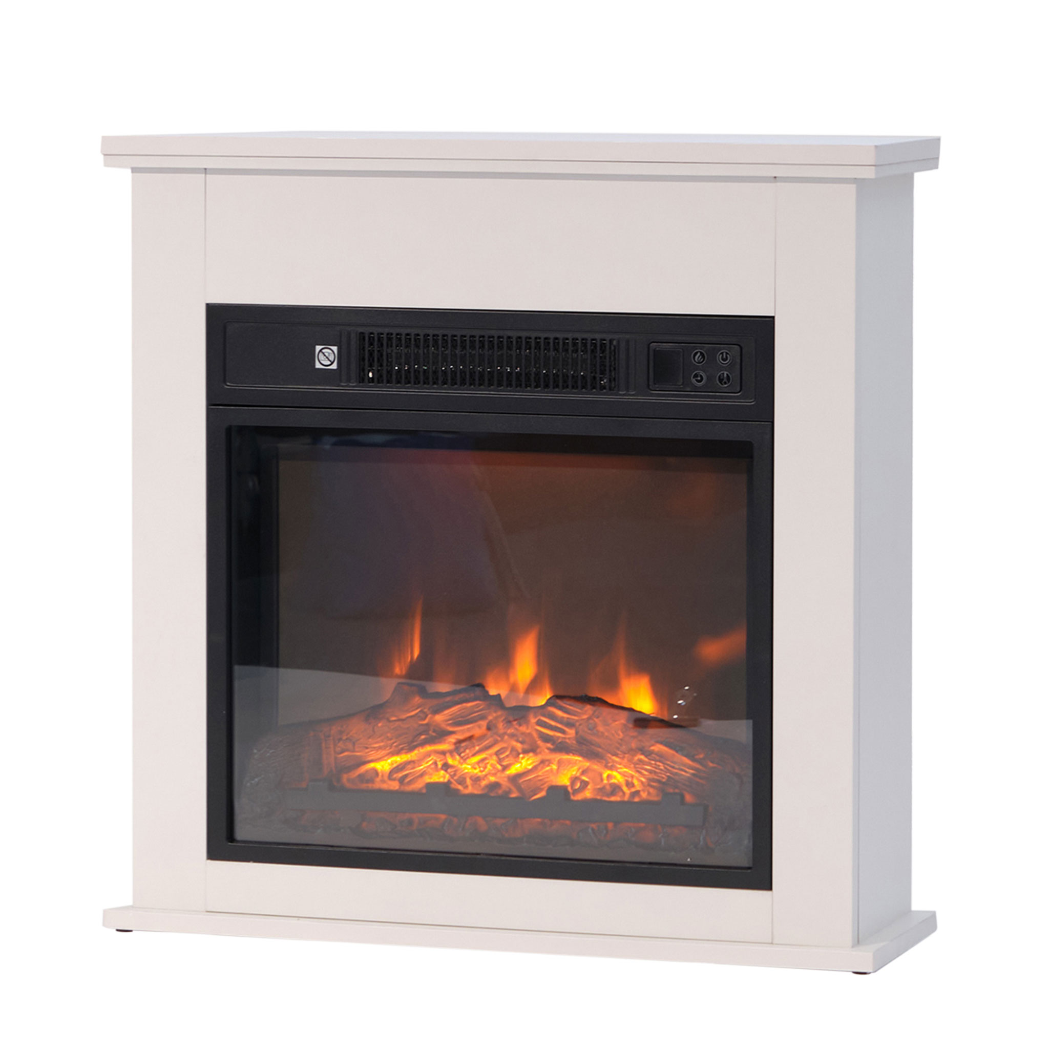 Lykke Elektriskais Kamīns S, 2000W, Balts