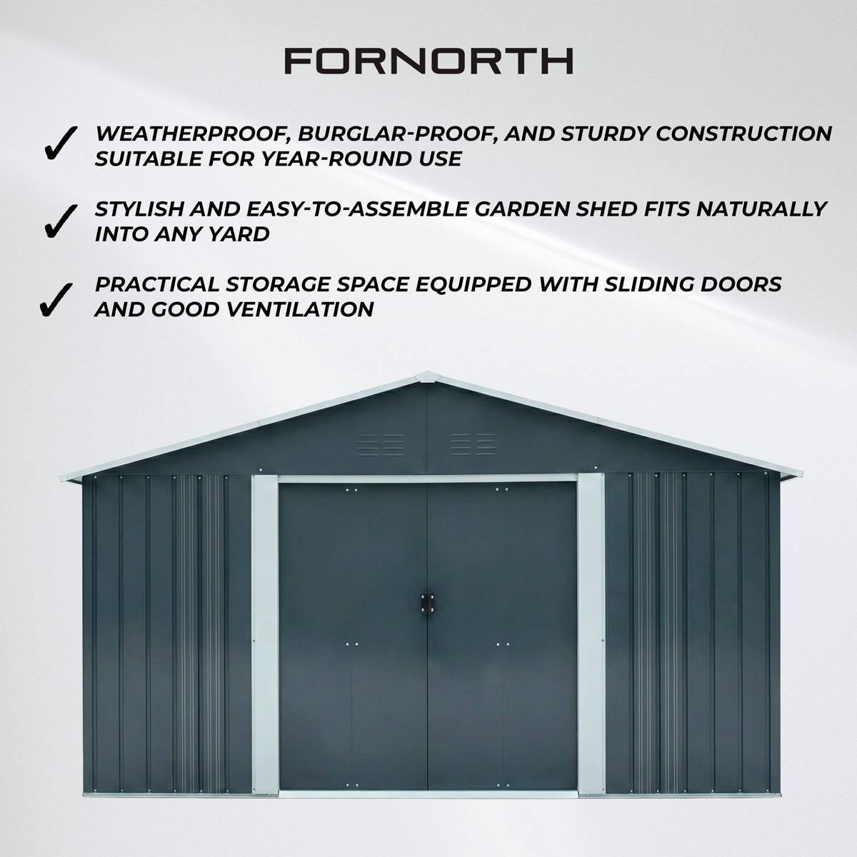 Fornorth Garden Shed, 10.85m2