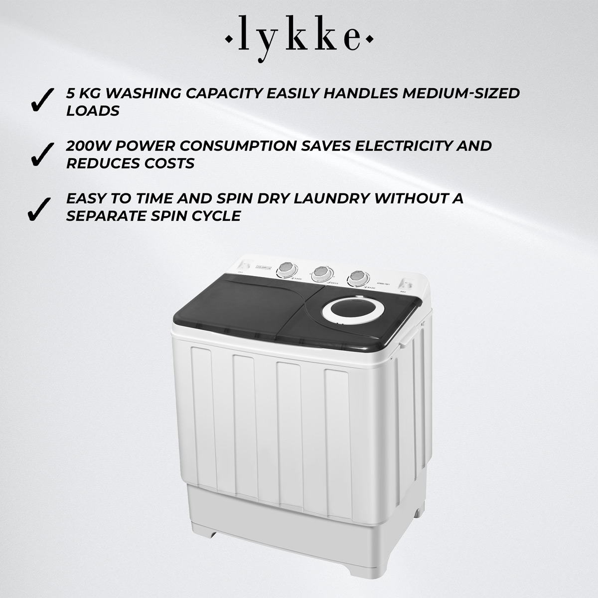 Lykke Portable Washing Machine Pro 2500