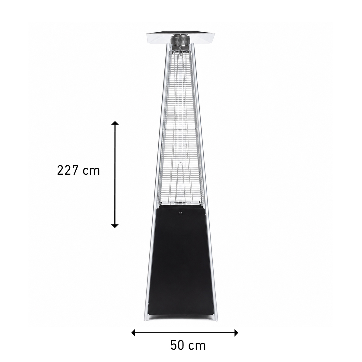 Fornorth Terrassvärmare Pyramid, 13kW gasdriven, svart
