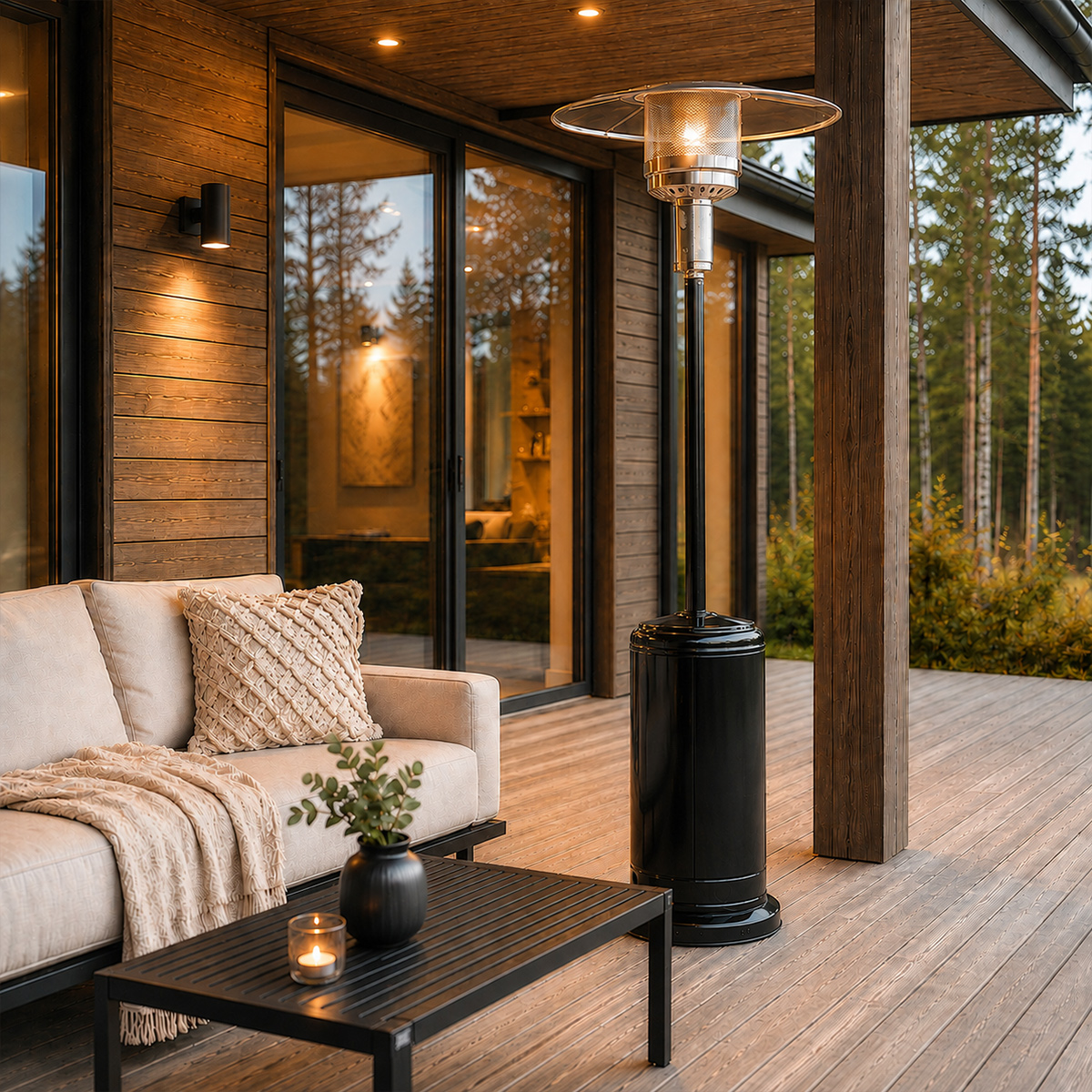 Fornorth Terrassvärmare Cylinder, 13kW gasdriven, svart