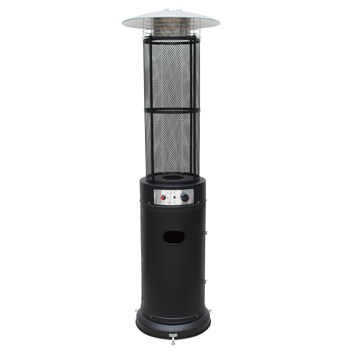Fornorth Patio Heater Round Tube 11kW gas powered, black