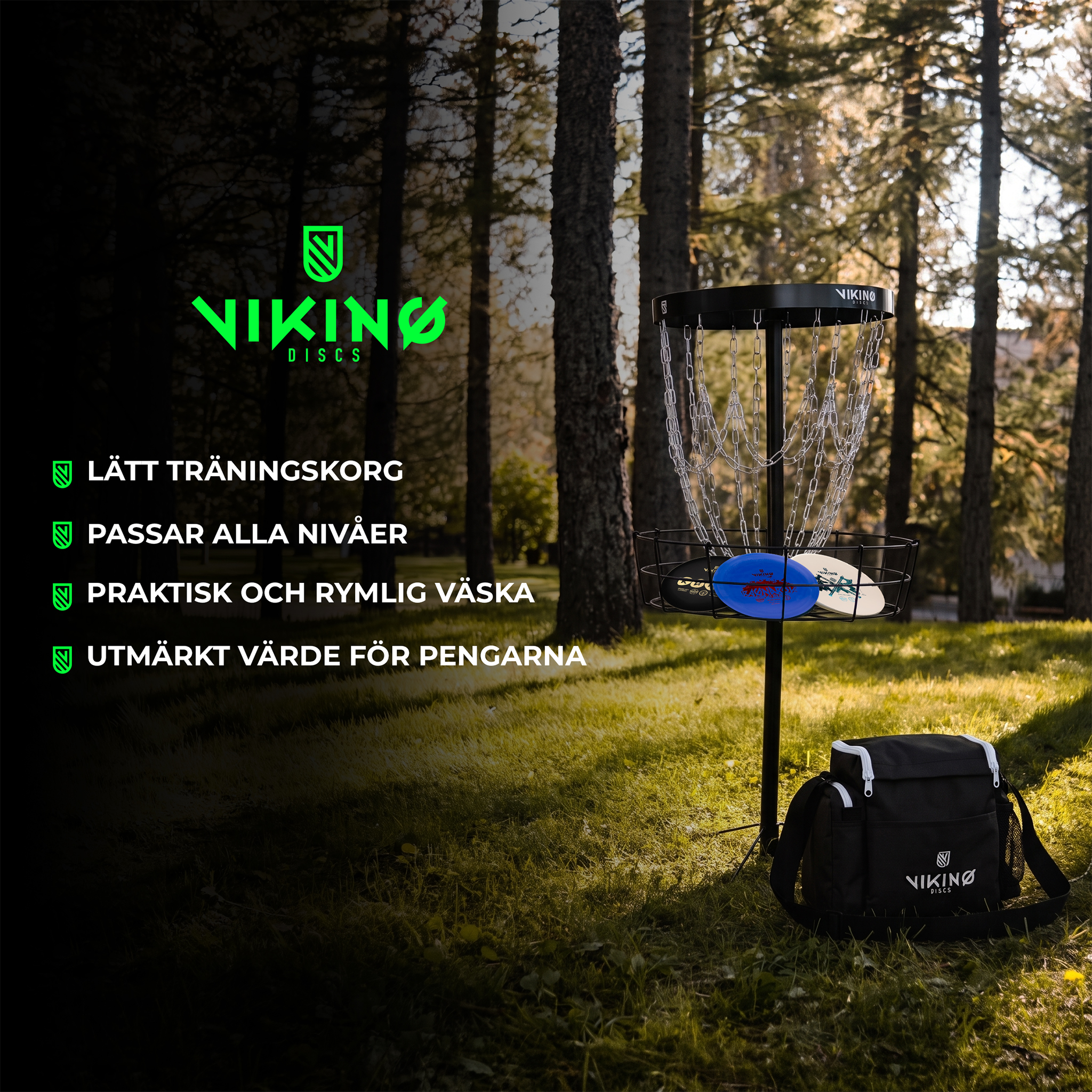 Viking Discs Discover frisbeegolfkorg-set