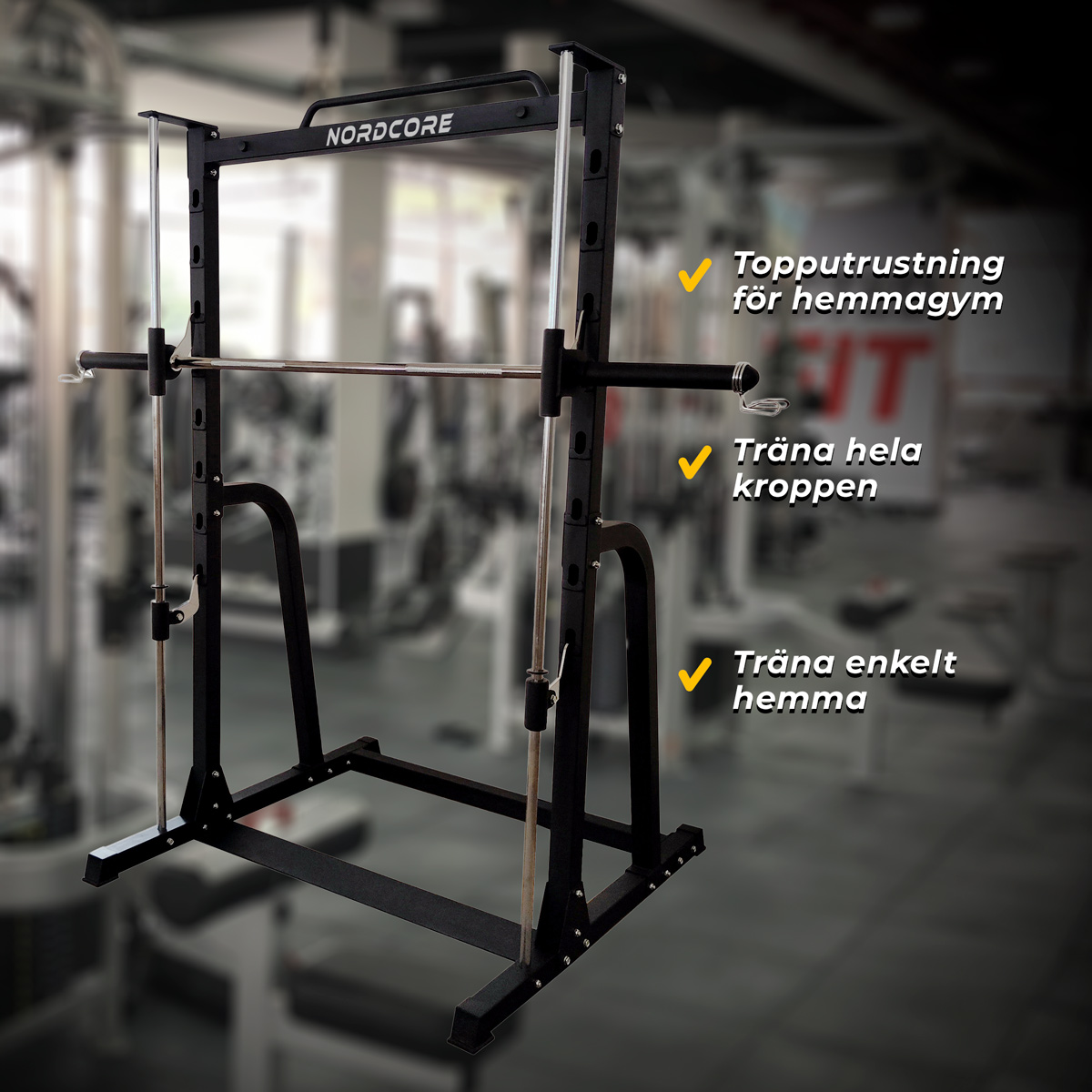 Nordcore Smith maskin Core half rack Skivstångsställning