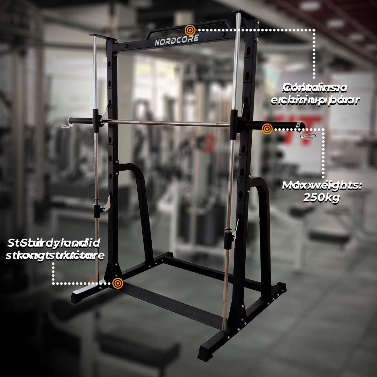 Nordcore Smith Machine Half Rack Squat Rack Core