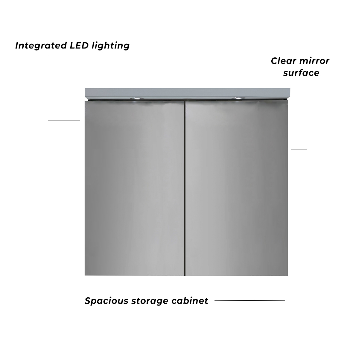 Vasta Medicine Cabinet Virello, white, various sizes