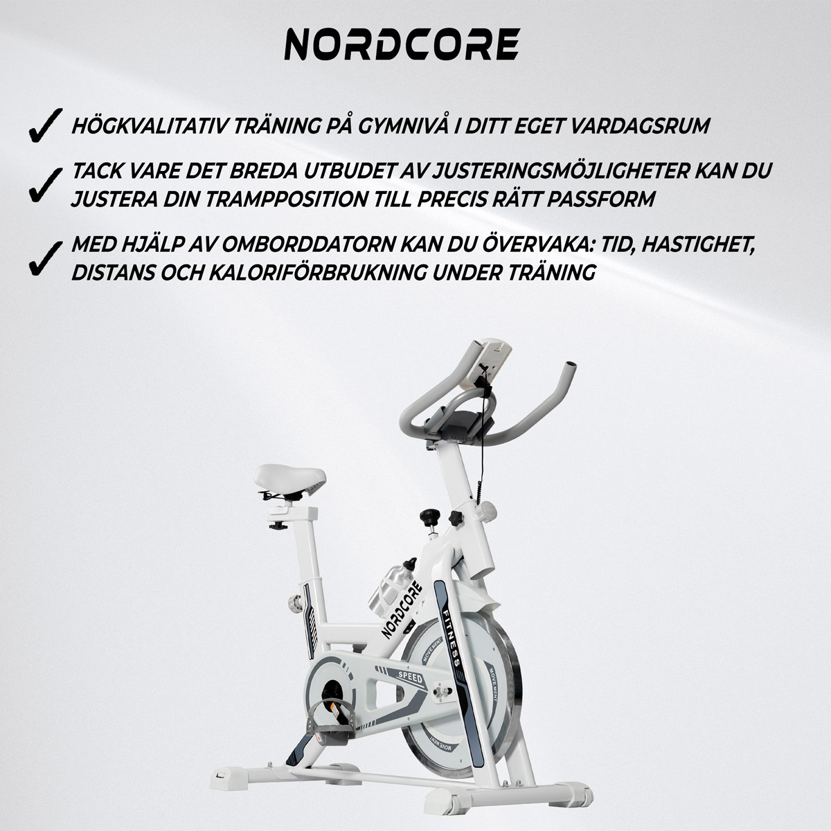 Nordcore spinningcykel Core 1300, Vit