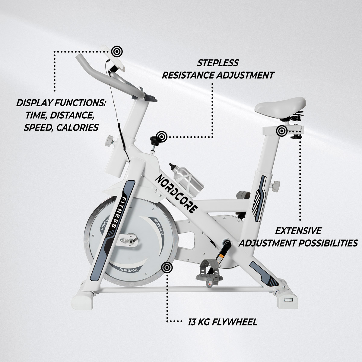 Nordcore Indoor Cycle Core 1300, white