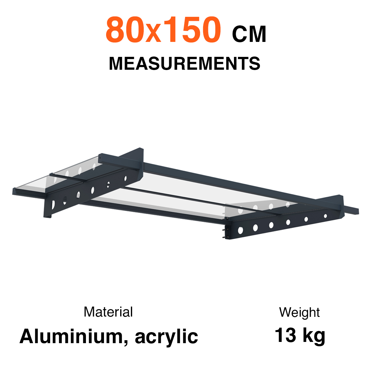 Fornorth Door Awning Modern 150x80cm