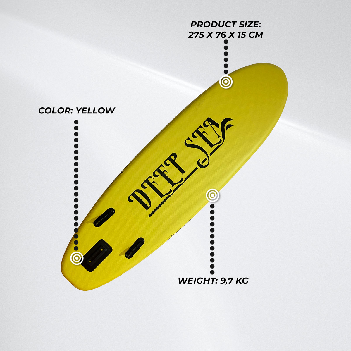 Deep Sea SUP Board Set Standard 275cm, Yellow