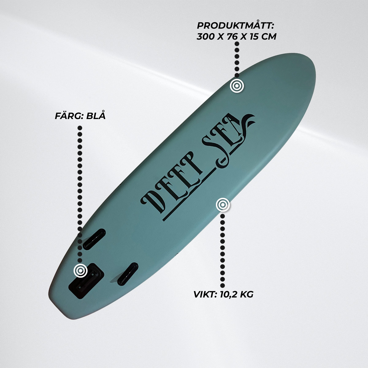 Deep Sea SUP-brädset Pro 300cm, Blå