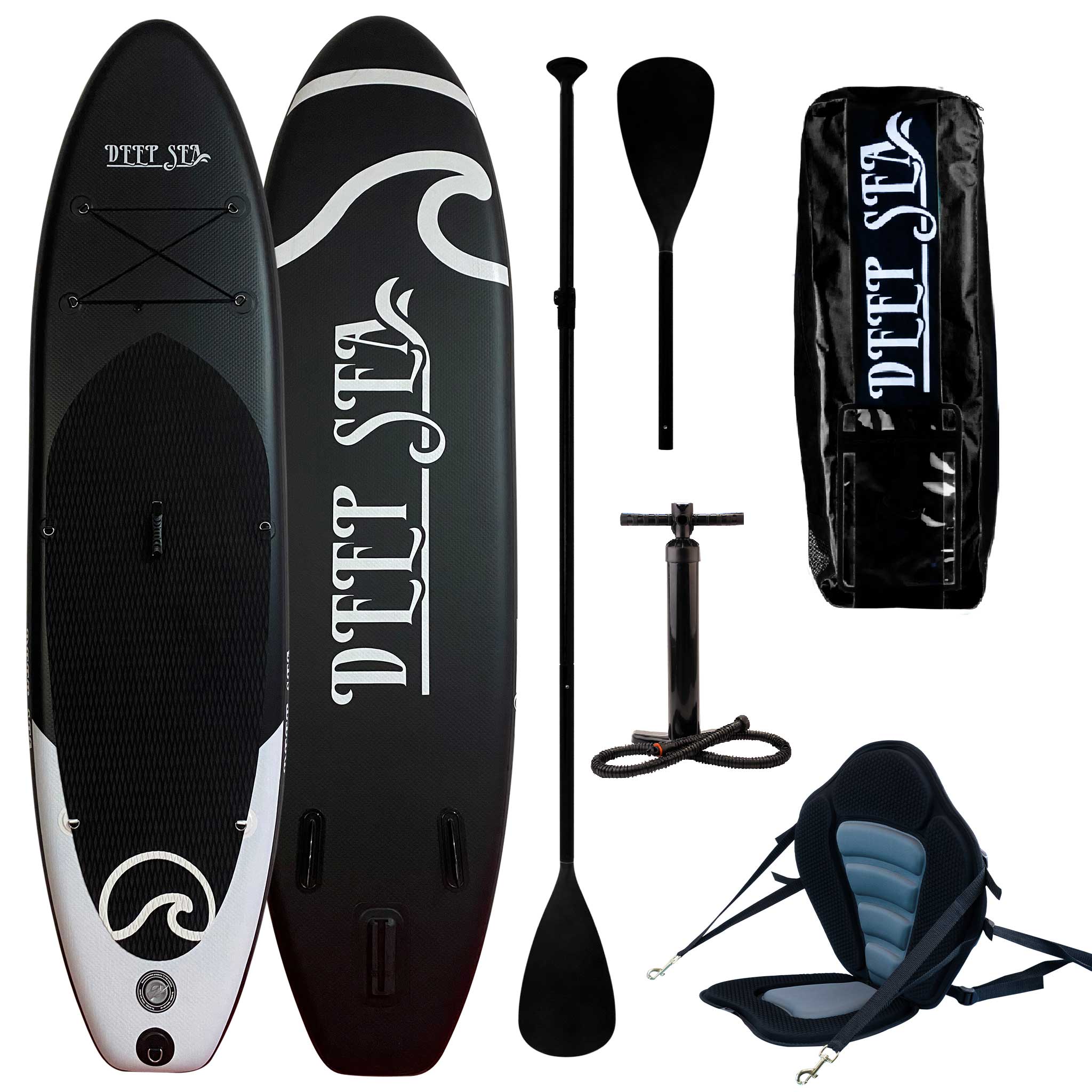 Deep Sea SUP Dēlis Komplekts Kayak Pro 300cm, Melns