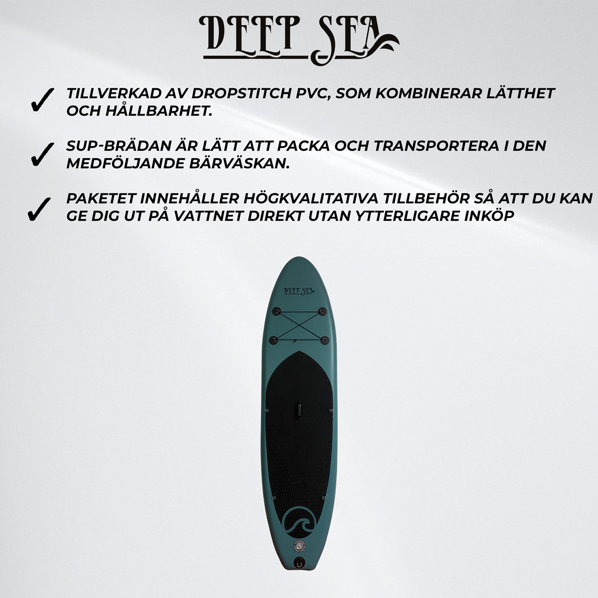 Deep Sea SUP-brädset Kayak Pro 300cm, Grön