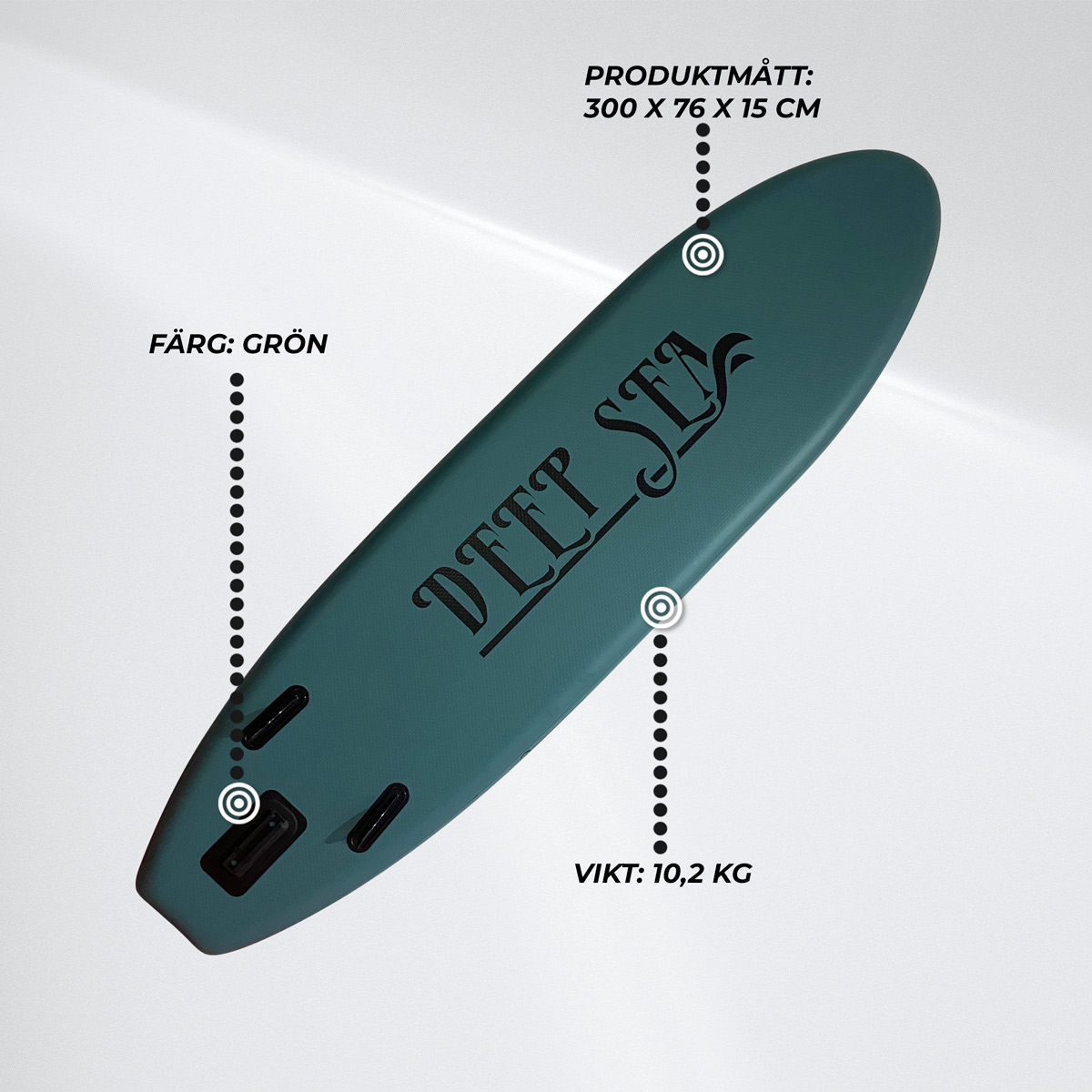 Deep Sea SUP-brädset Kayak Pro 300cm, Grön