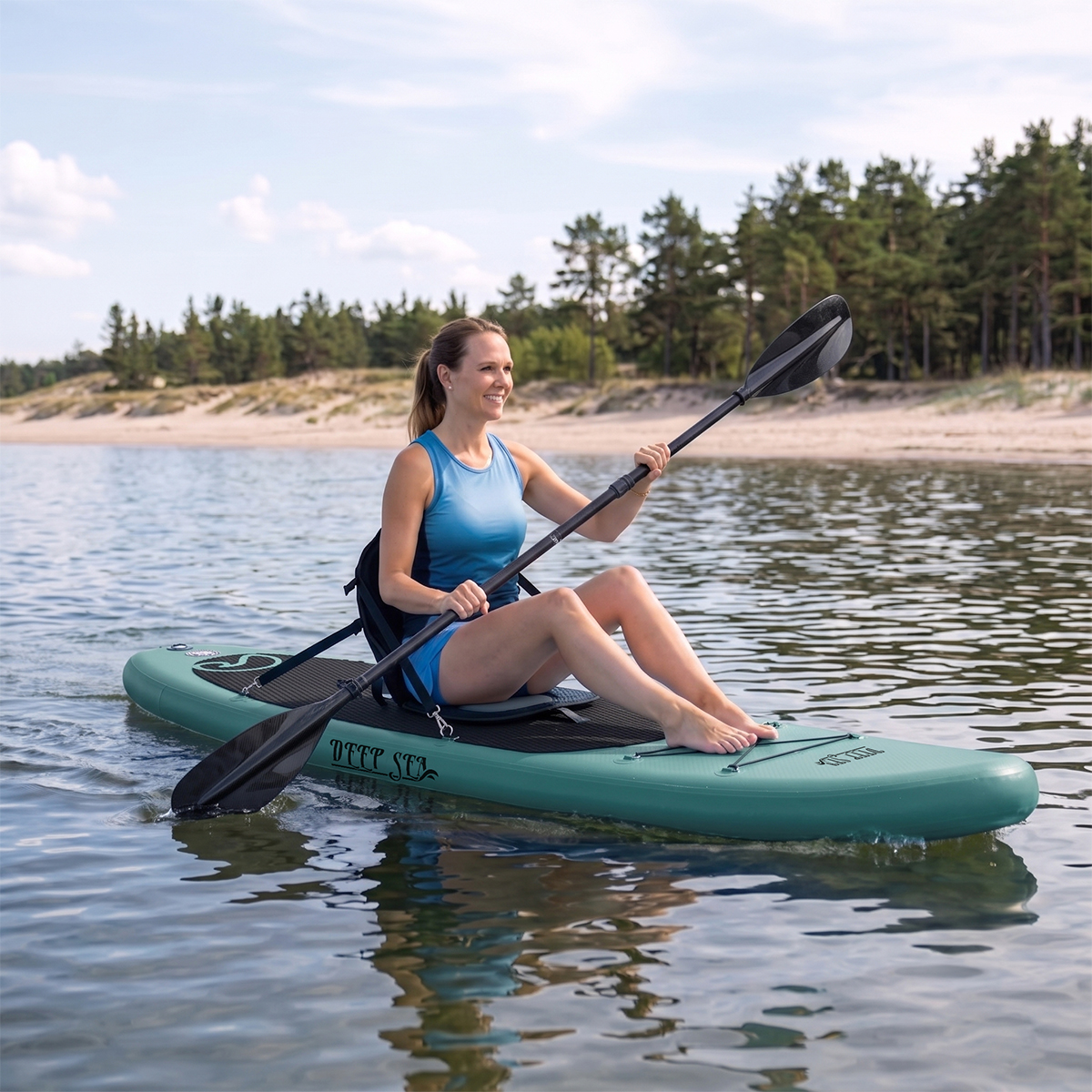 Deep Sea SUP laud komplekt Kayak Pro 300cm, Roheline
