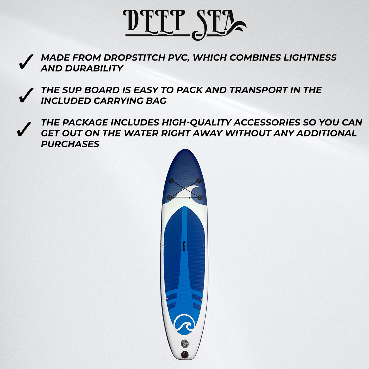 Deep Sea SUP Board Set XXL 330cm, Blue-White