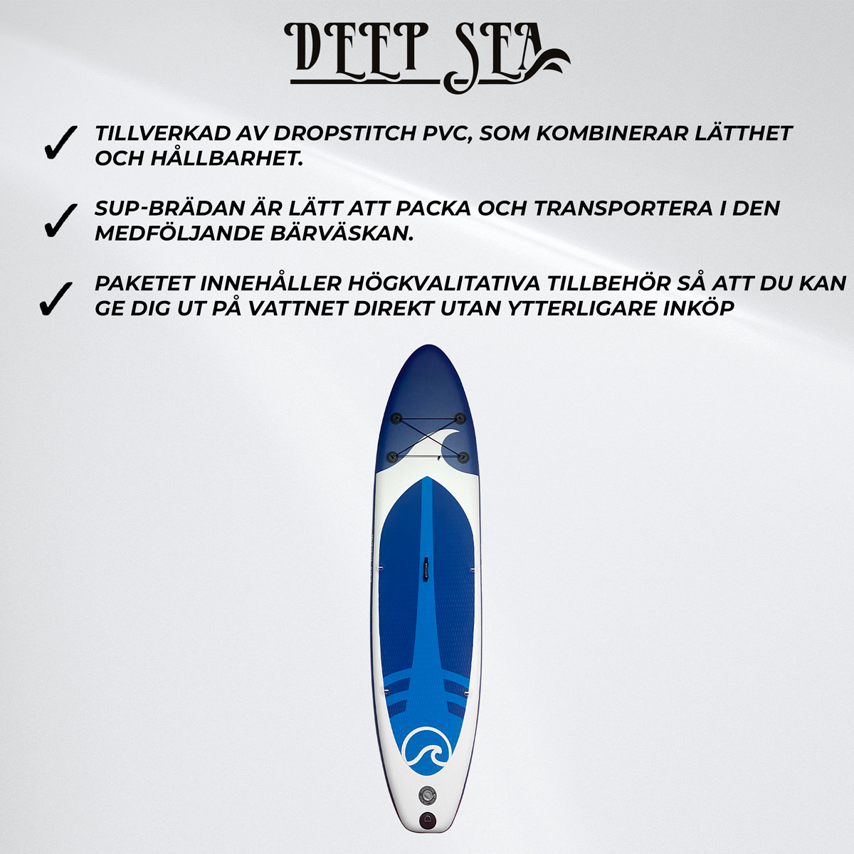 Deep Sea SUP-brädset XXL 330cm, Blå-Vit