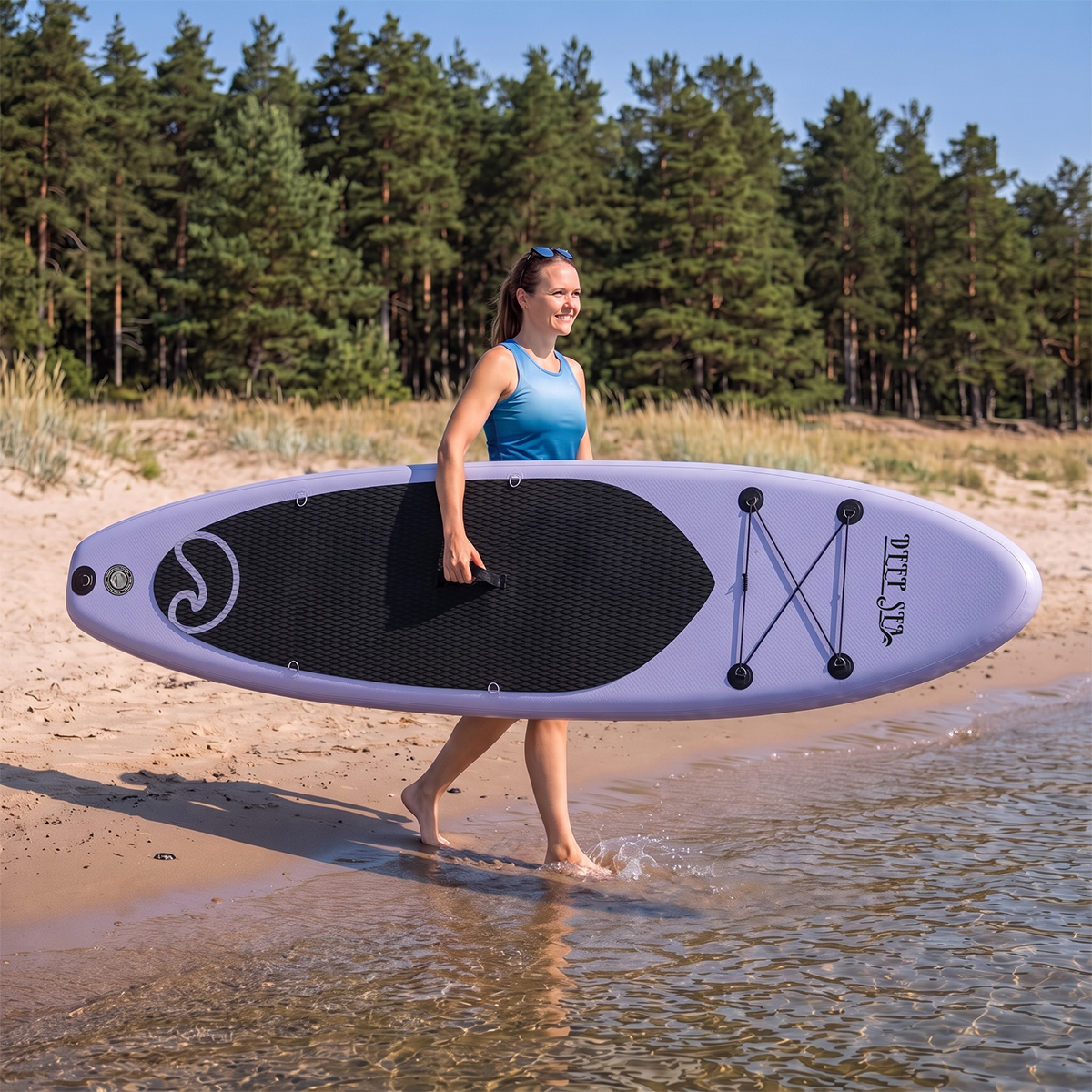 Zestaw deska sup Deep Sea XXL 330cm, niebieski