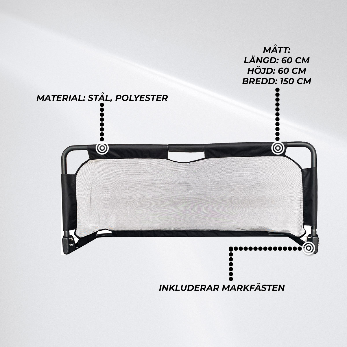 ProSport Fotbollsmål 150x60cm Premium