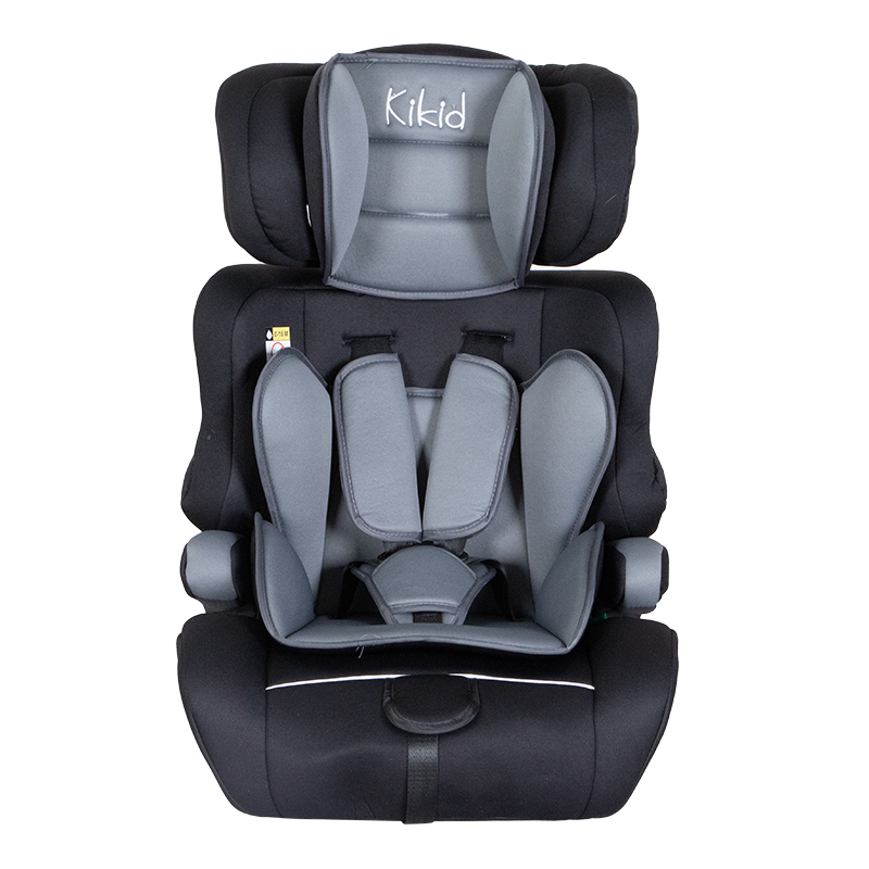 Kikid Autokrēsls Basic 76-150cm R129, melns-pelēks