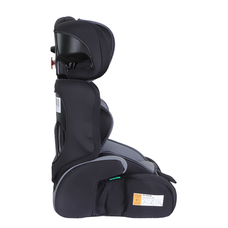 Kikid Autokrēsls Basic 76-150cm R129, melns-pelēks
