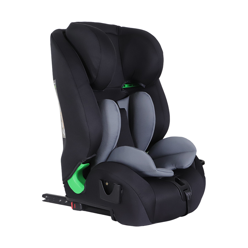 Kikid Premium Autokrēsls 76-150cm i-Size ISOFIX R129, melns-pelēks