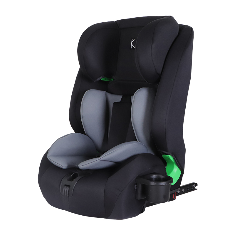 Kikid Premium Autokrēsls 76-150cm i-Size ISOFIX R129, melns-pelēks
