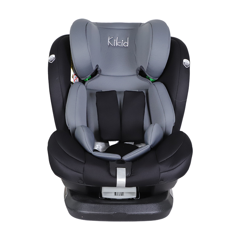 Kikid Premium Autokrēsls 40-150cm i-Size 360 ISOFIX R129, melns-pelēks