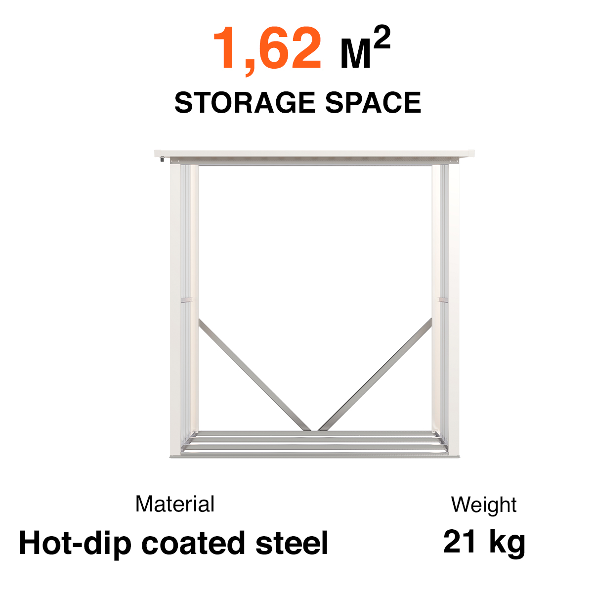 Fornorth Wood Storage 182x89x190cm (1.62m2)